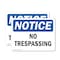 Signmission No Trespassing OSHA Notice Sign, Vinyl Decal, 10in W x 7in L, 2PK OS-2PACK-NS-D-710-L-16214 - alternate 1